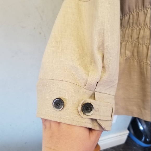 Kenneth Cole Reaction linen 3/4 sleeve blazer - Picture 3 of 5